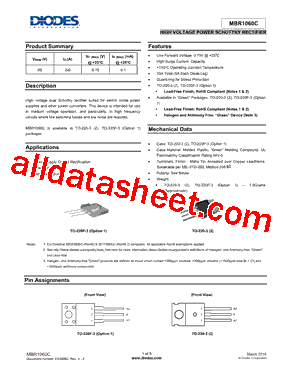 MBR1060CT-I型号图片