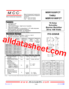 MBR1080FCT型号图片