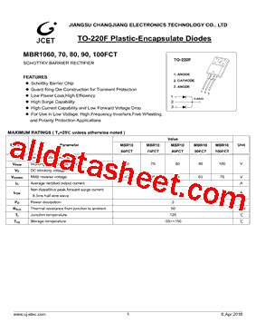 MBR1090FCT型号图片