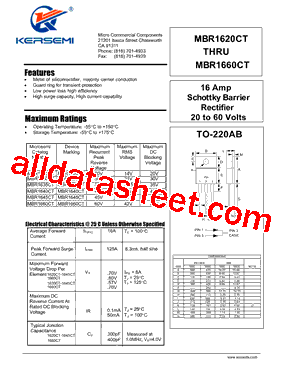 MBR1660CT型号图片