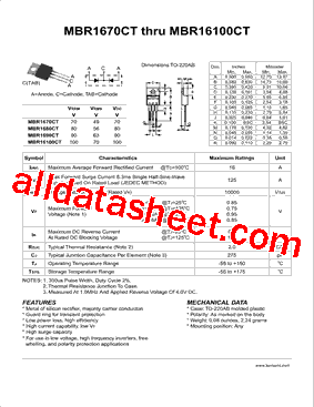 MBR1680CT型号图片