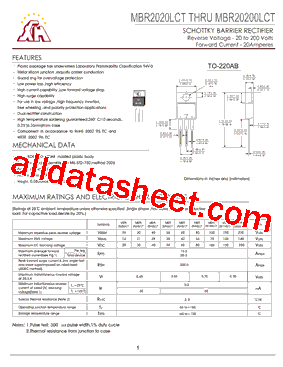 MBR20100LCT型号图片