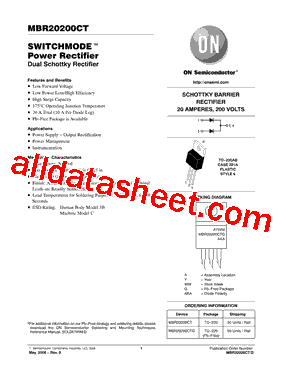 MBR20200CTE3/TU型号图片