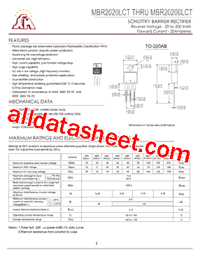 MBR2040LCT型号图片
