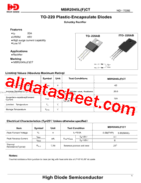 MBR2045L-F-CT型号图片