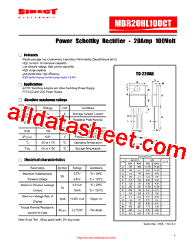 MBR20HL100CT型号图片