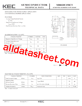 MBR20U150CT型号图片