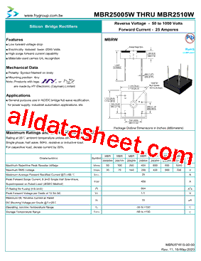 MBR2501W型号图片