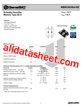 MBR2X030A100型号图片