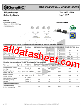 MBR300100CTR型号图片