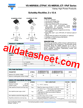 MBR3045CT-1TRRPBF型号图片