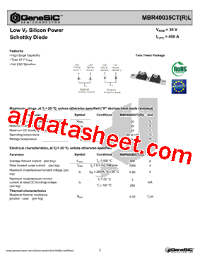 MBR40035CTR型号图片