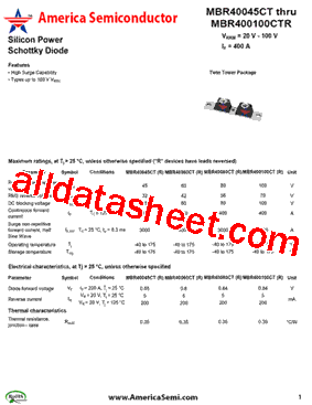 MBR40080CTR型号图片