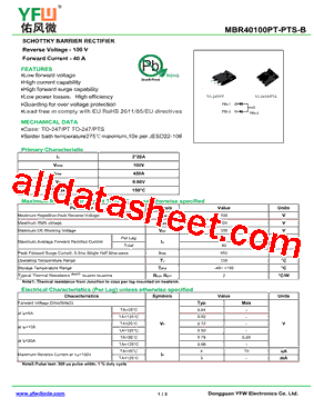 MBR40100PTS型号图片