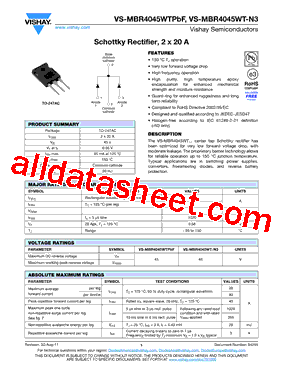 MBR4045WT-N3型号图片