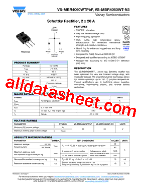 MBR4060WTPBF型号图片