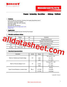 MBR40B150FCTH型号图片