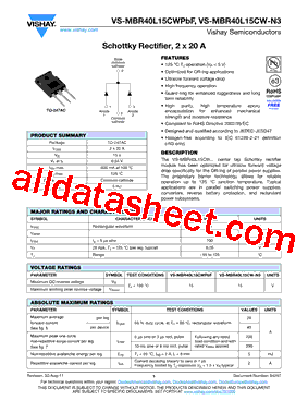 MBR40L15CWPBF型号图片