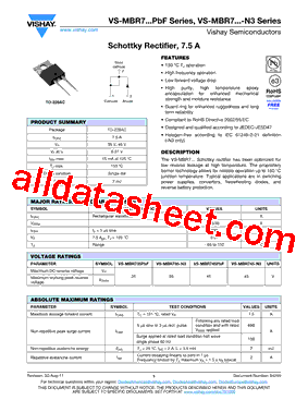 MBR745PBF型号图片