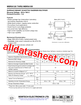 MBRA160T3G型号图片