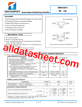 MBRA340T3G型号图片