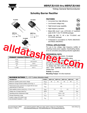 MBRB1045HE3/45型号图片