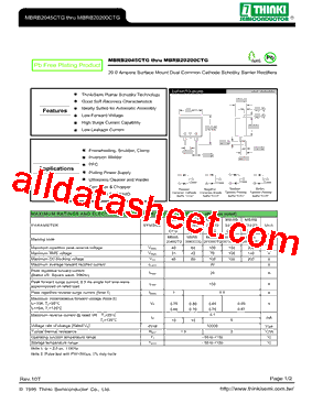 MBRB20150CTG型号图片