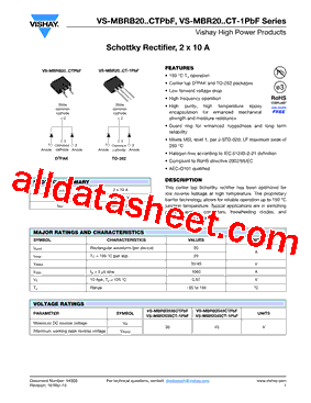 MBRB2045CTPBF型号图片