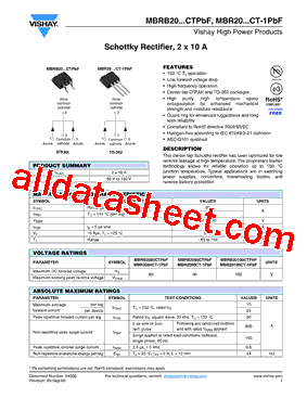 MBRB20CTPBF型号图片