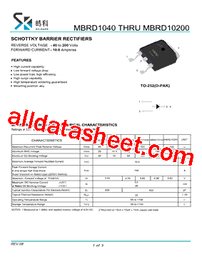MBRD1040型号图片