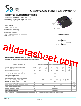 MBRD20100CT-13型号图片