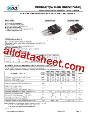 MBRD8150D型号图片