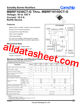 MBRF1040CT-G型号图片