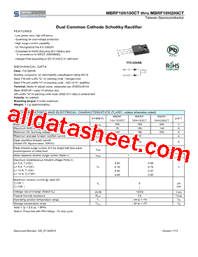 MBRF10H150CT型号图片