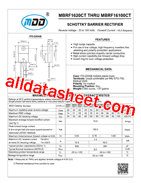 MBRF1670CT型号图片