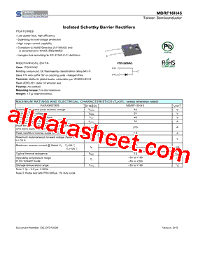 MBRF16H45C0G型号图片