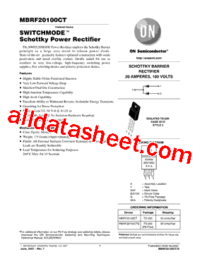 MBRF20100CTG型号图片