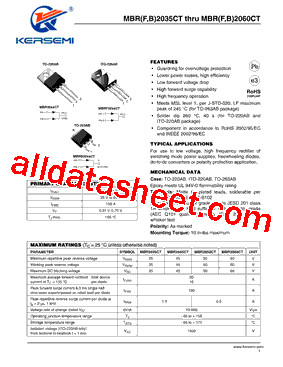 MBRF2045CTHE3型号图片