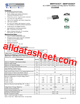 MBRF30200CT型号图片