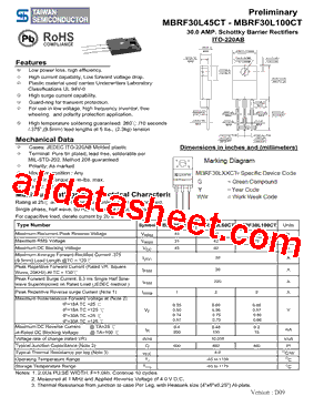 MBRF30L60CTG型号图片