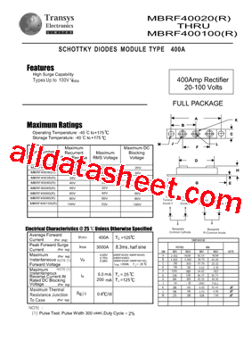 MBRF40040R型号图片