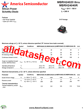 MBRH24035型号图片