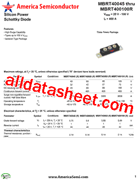 MBRT40045R型号图片