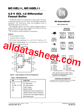 MC100EL11MNR4G型号图片