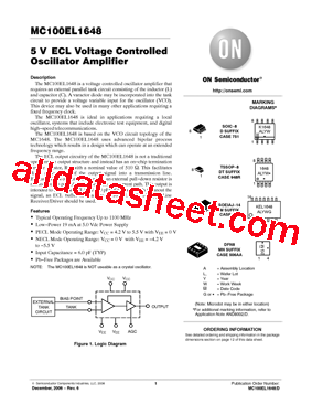 MC100EL1648MNR4型号图片