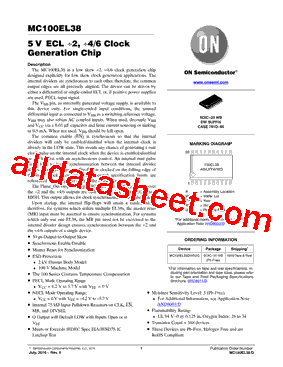 MC100EL38DWR2G型号图片