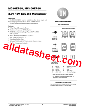 MC100EP58MNR4型号图片