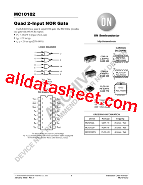 MC10102P型号图片