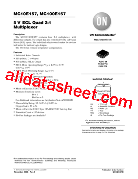 MC10E157FNR2G型号图片