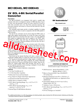 MC10E445FNR2G型号图片